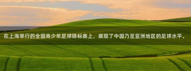K1体育软件是干啥了：在上海举行的全国青少年足球锦标赛上，展